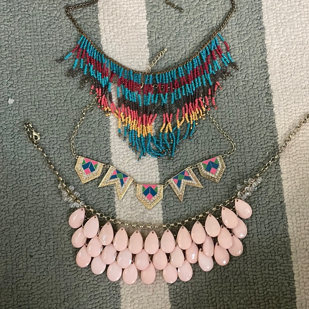 3 costume jewelry necklaces